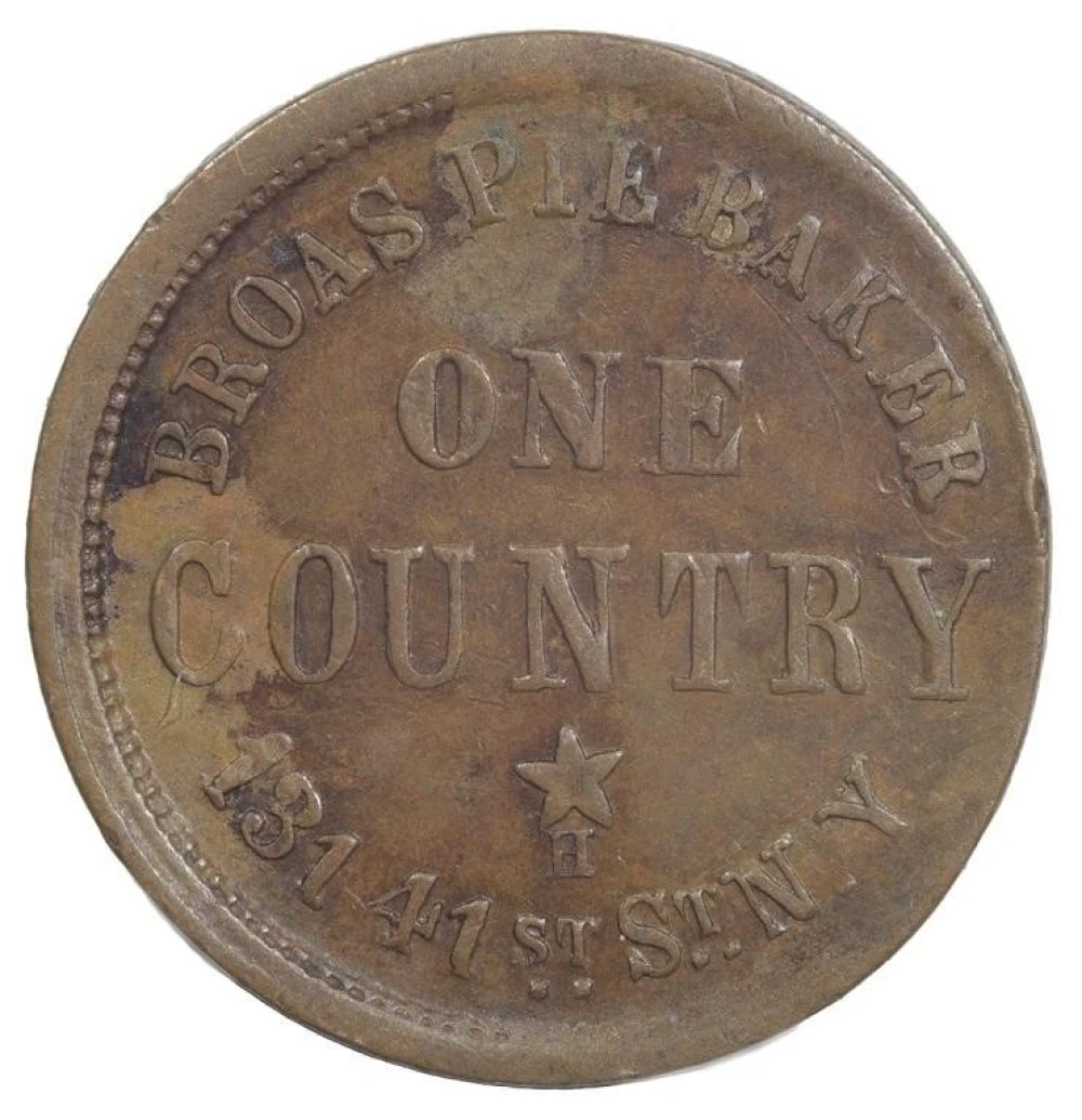 Civil War Token. Broas Pie Bakery