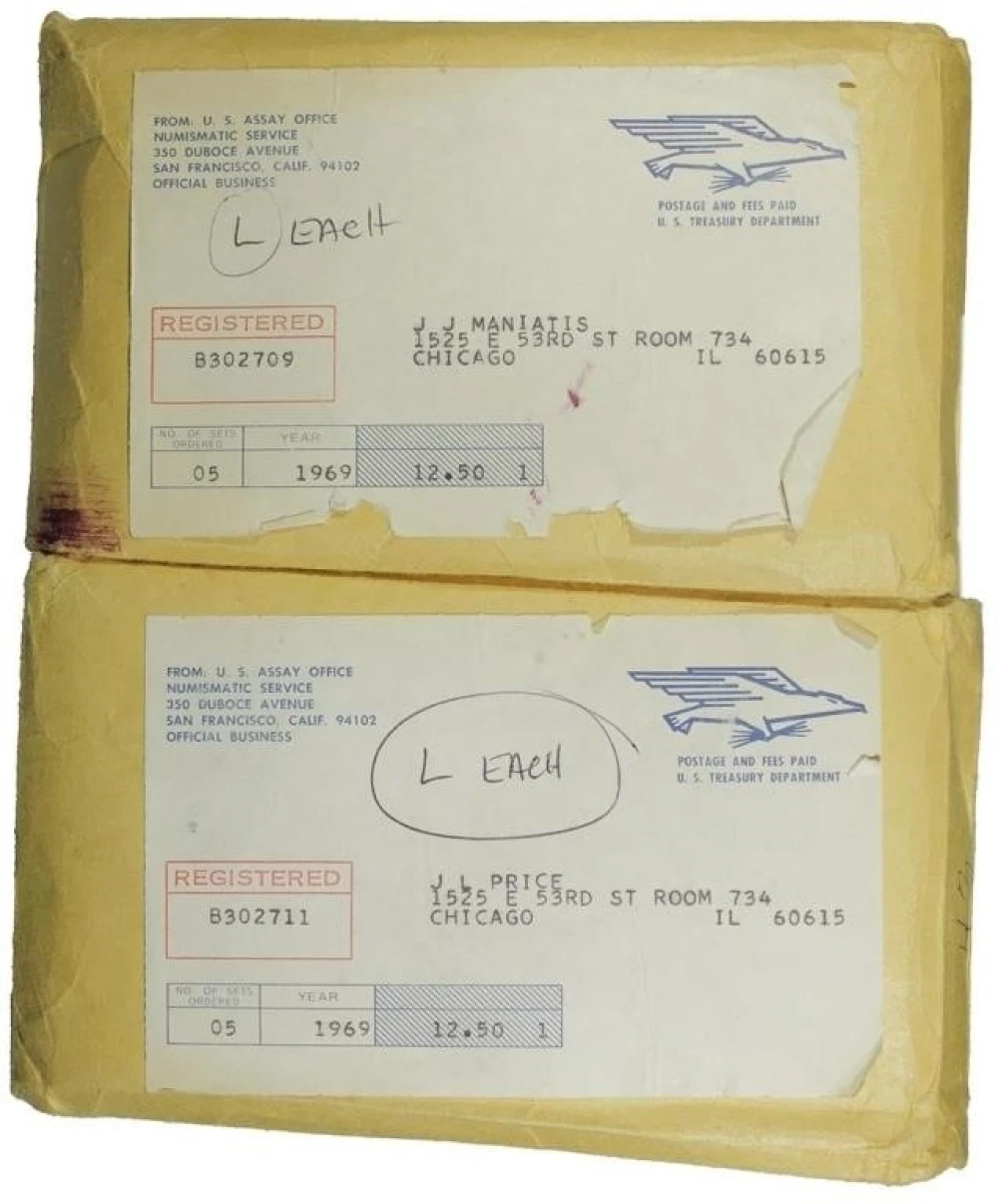 Ten 1969 Mint Sets in Government Packaging