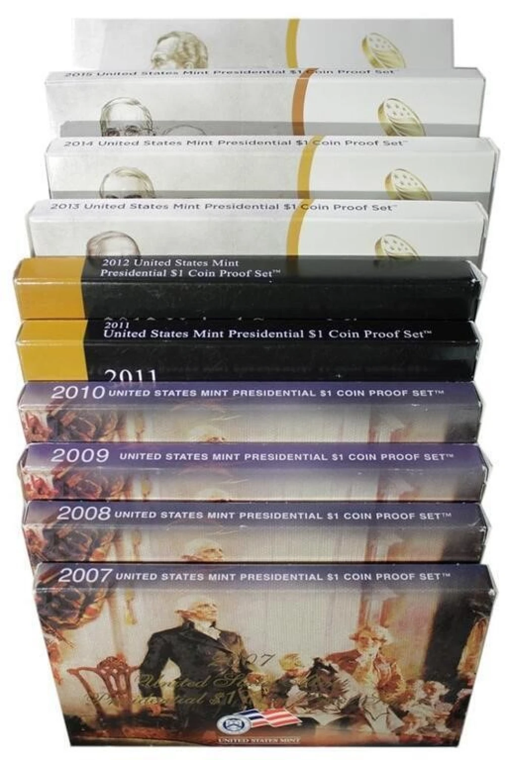 2007-16 Presidential Dollar Proof Set Collection