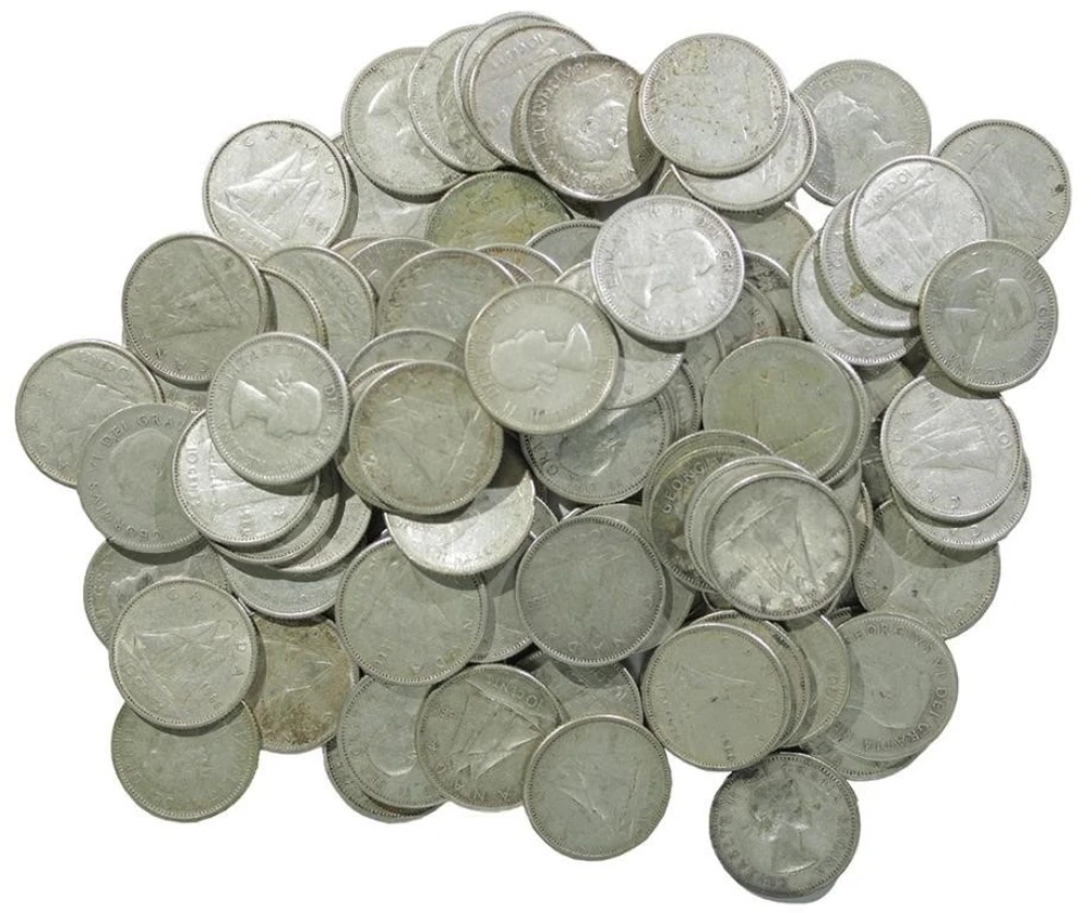 Canada. Hoard of .800 Fine Ten-Cents