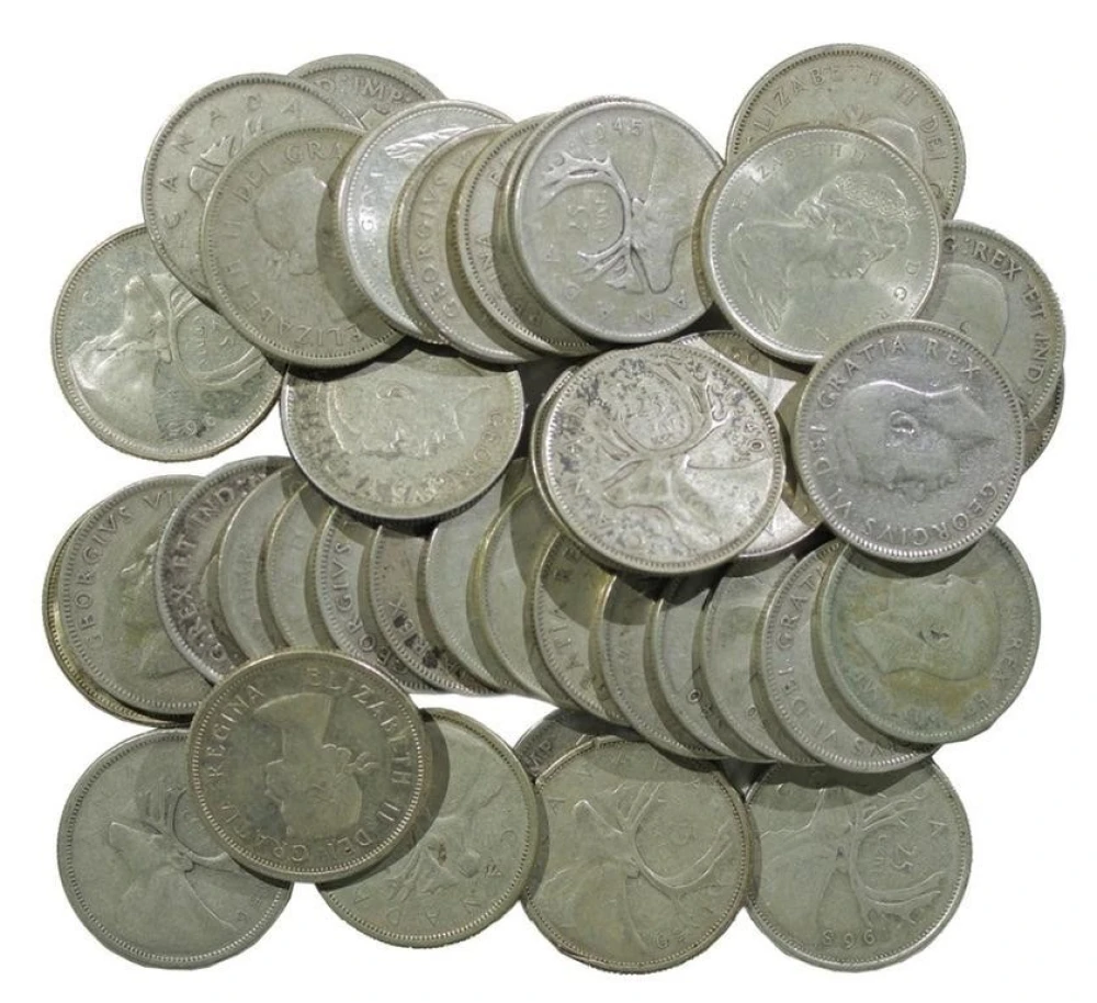 Canada. Hoard of .800 Fine Twenty-Five Cents