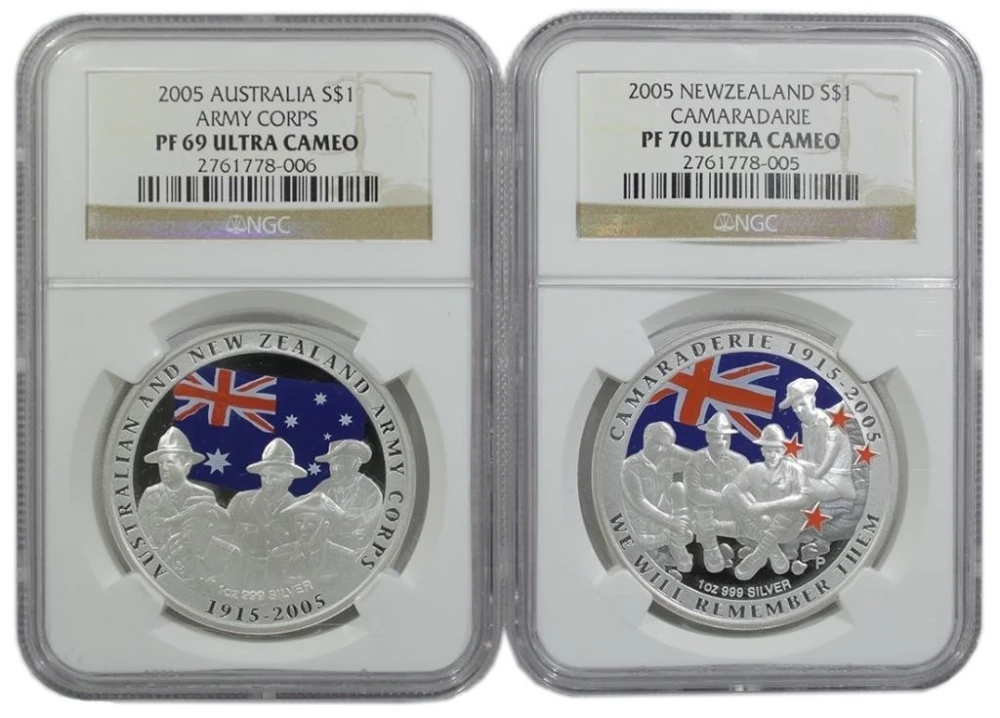 2005 Australia and New Zealand 2-Coin Set