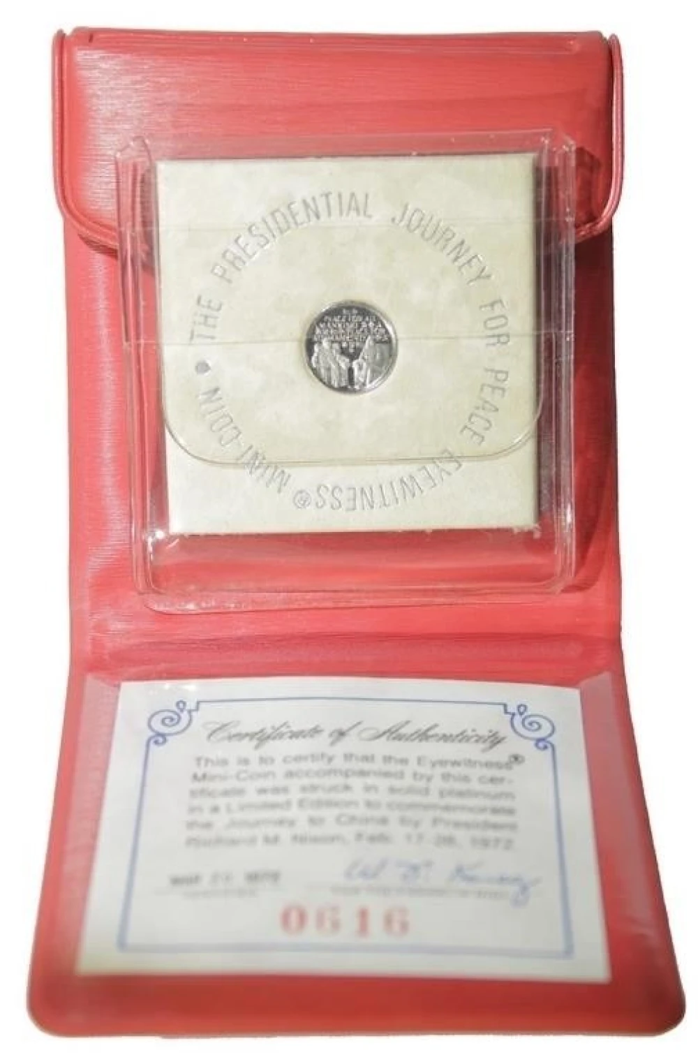 China. Tiny Platinum Richard Nixon Visit