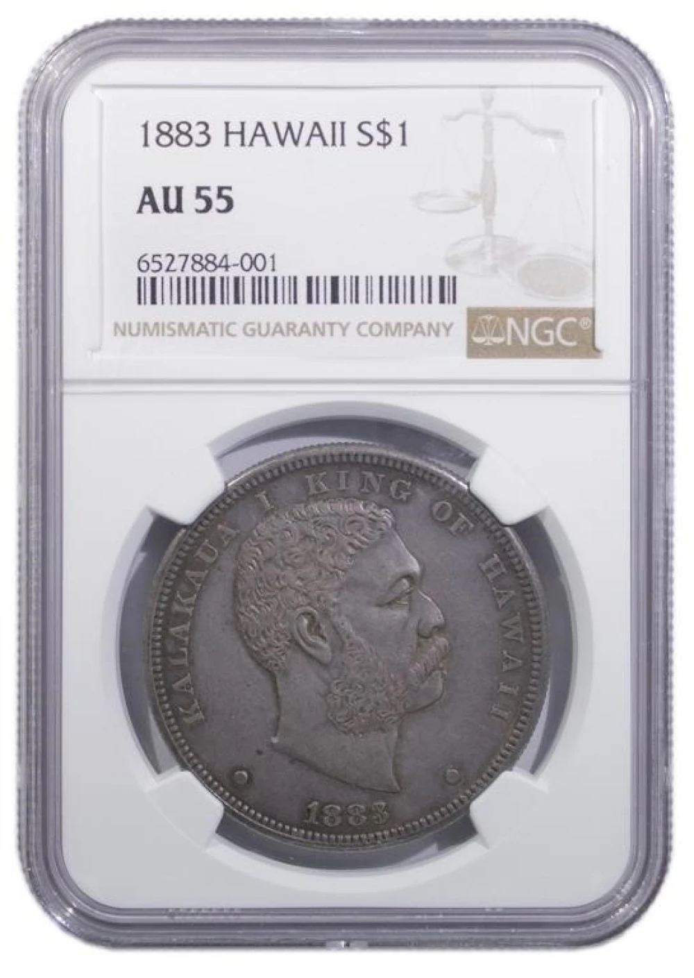 Hawaii. NGC AU-55 1883 $1
