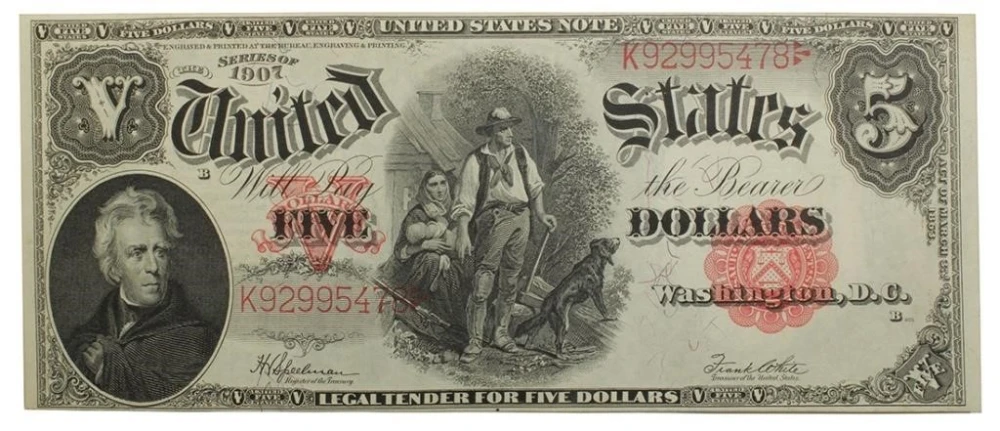 Crisp New Series 1907 Woodchopper $5