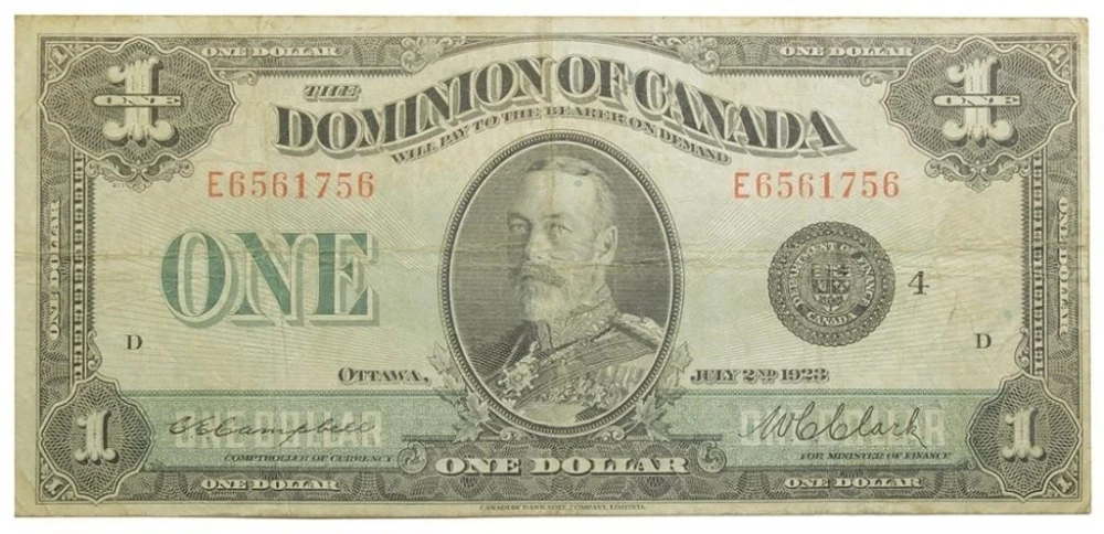 Canada. Dominion. Series 1923 Horseblanket $1