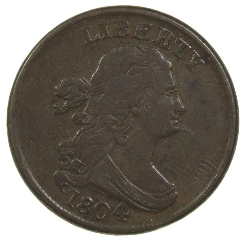 VF-35 1804 Spiked Chin Half Cent