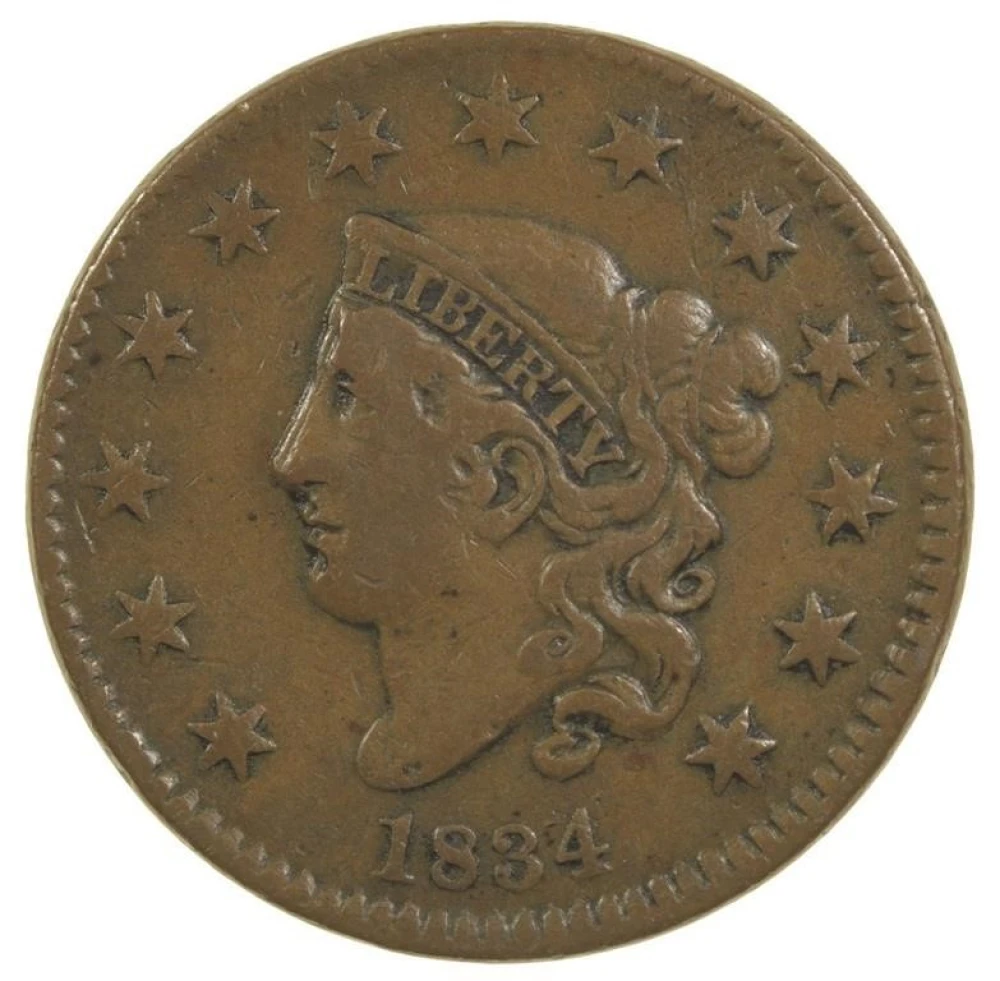 VF-20 1834 Large Cent