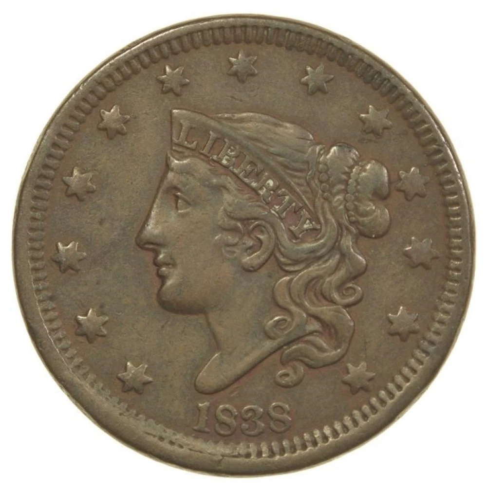 EF-40 1838 Large Cent