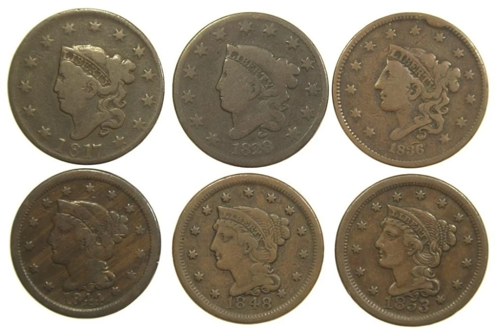 A Half Dozen Large Cents