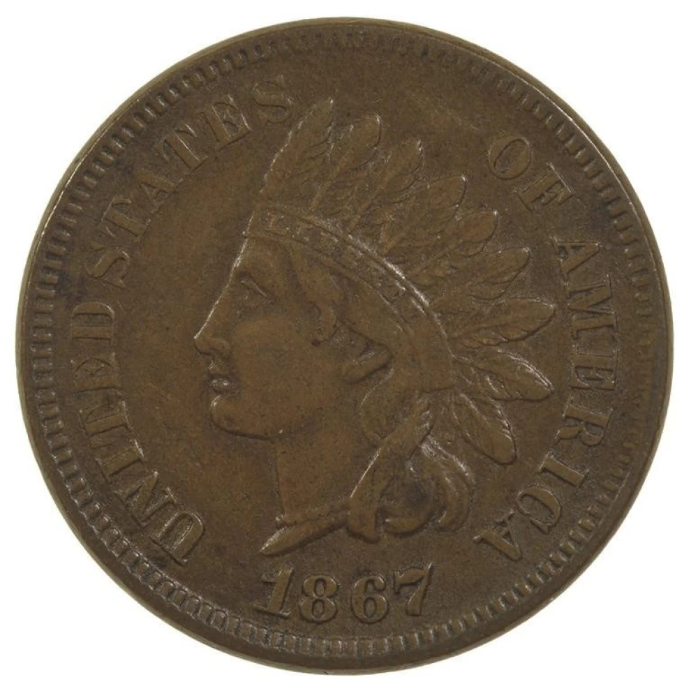 EF-40 1867 Indian Cent