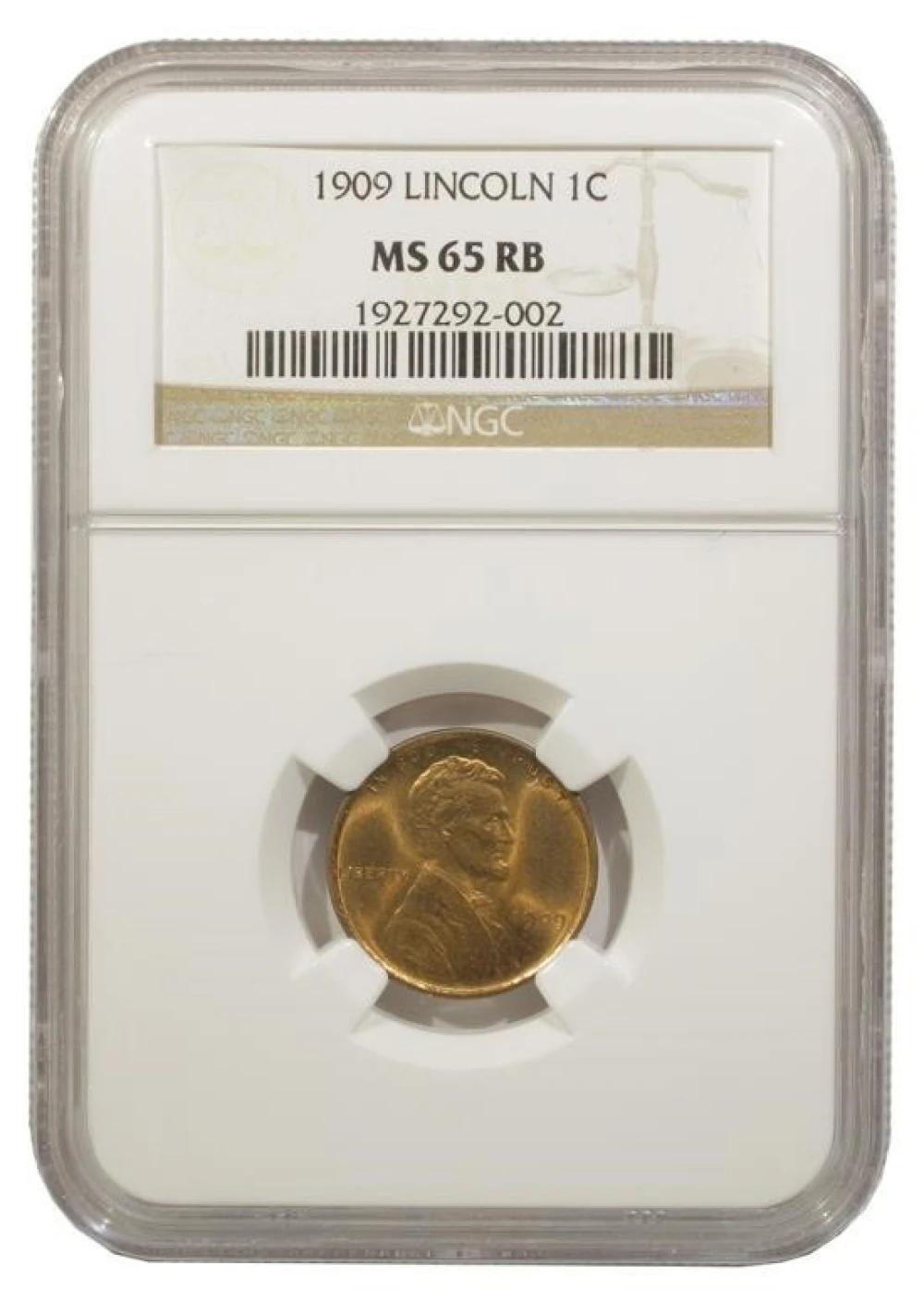 NGC MS-65 RB 1909 Lincoln Cent