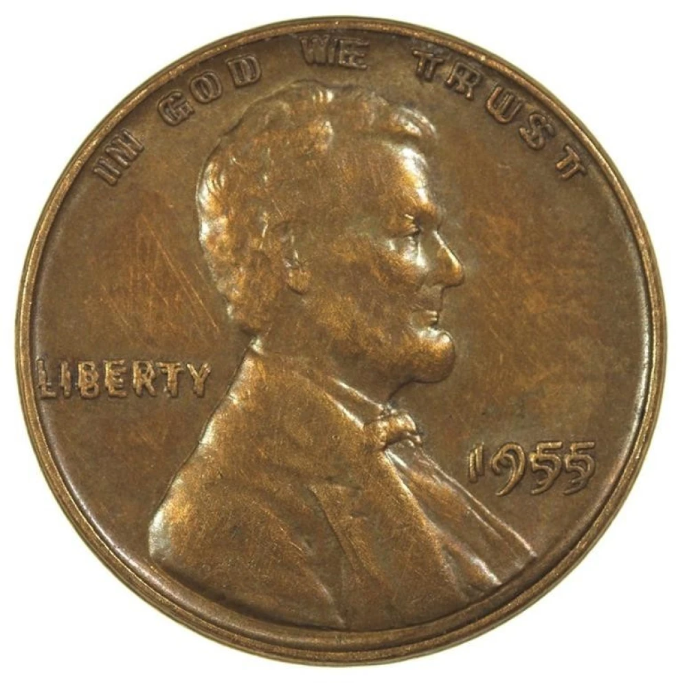 AU-50 Details 1955 Doubled Die Obverse Cent