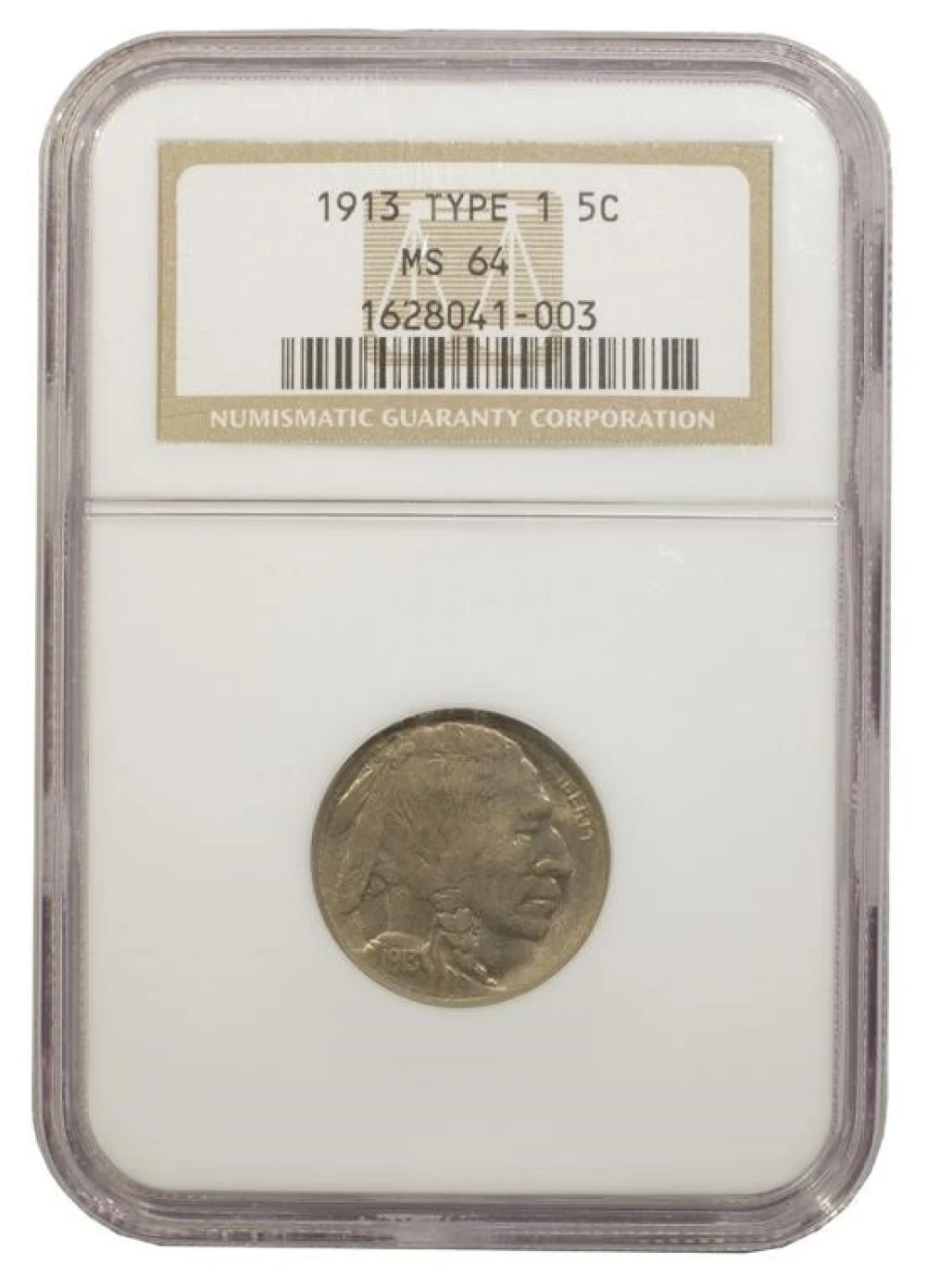 NGC MS-64 1913 Type I Buffalo Nickel