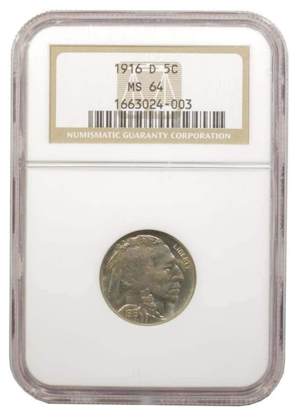 NGC MS-64 1916-D Nickel