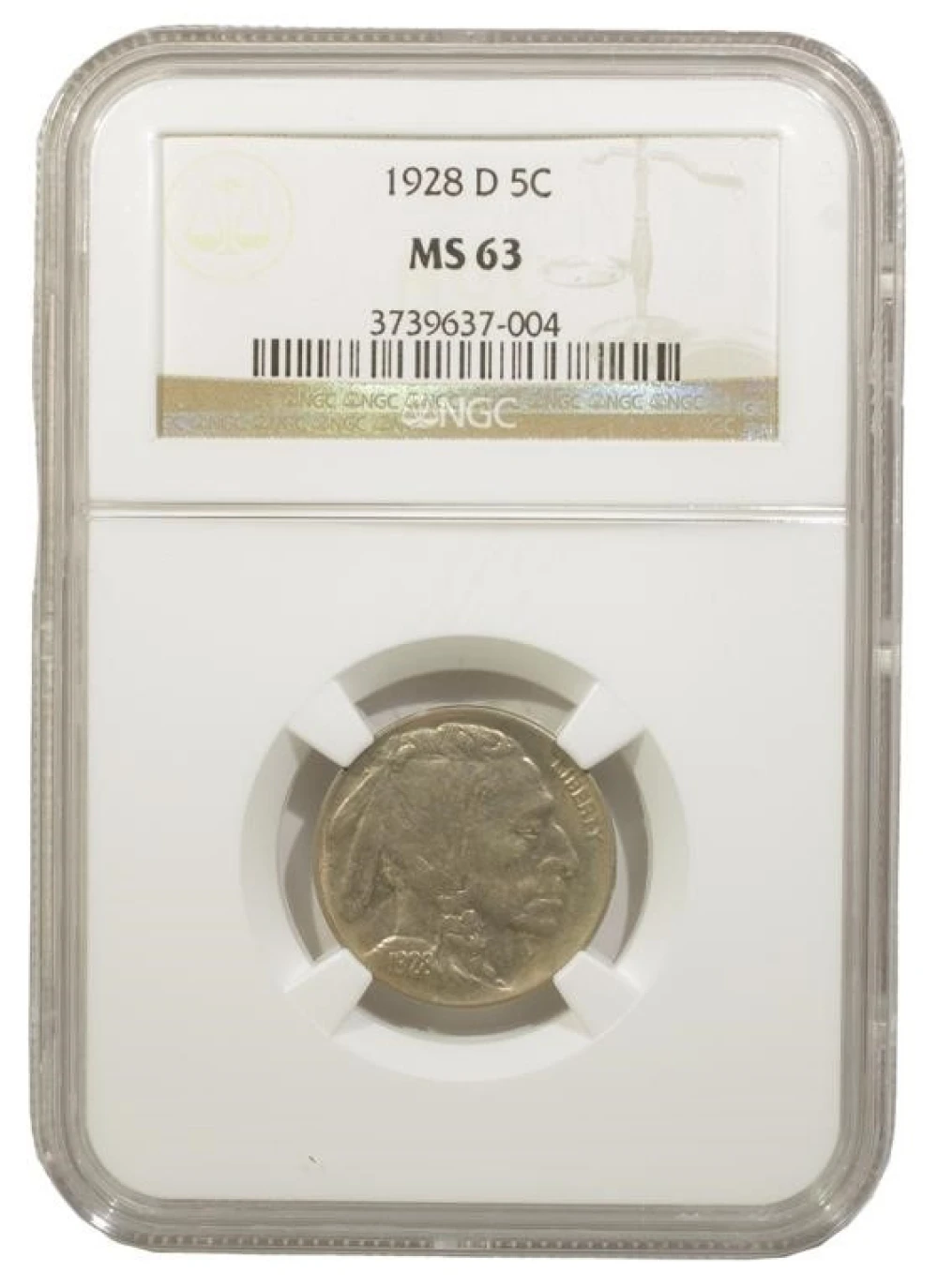 NGC MS-63 1928-D Nickel