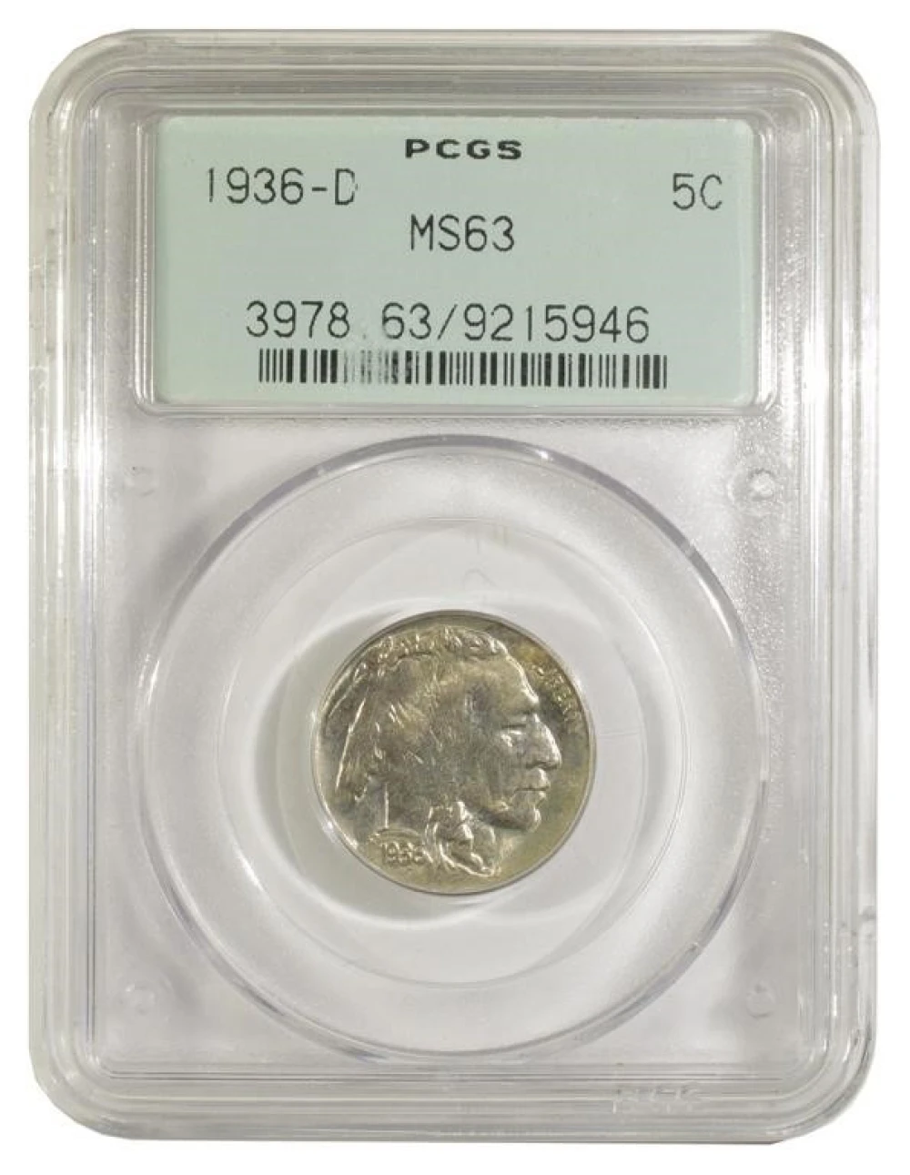 PCGS MS-63 1936-D Nickel