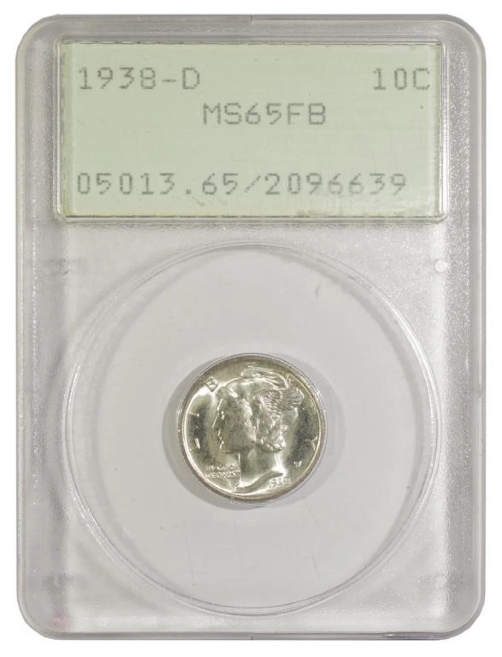 PCGS MS-65 FB 1938-D Dime