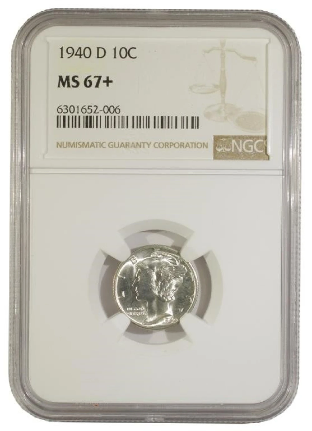 NGC MS-67+ 1940-D Dime
