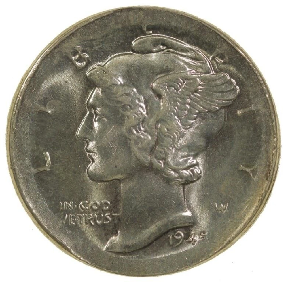 MS-63 Broadstruck 1945 Dime