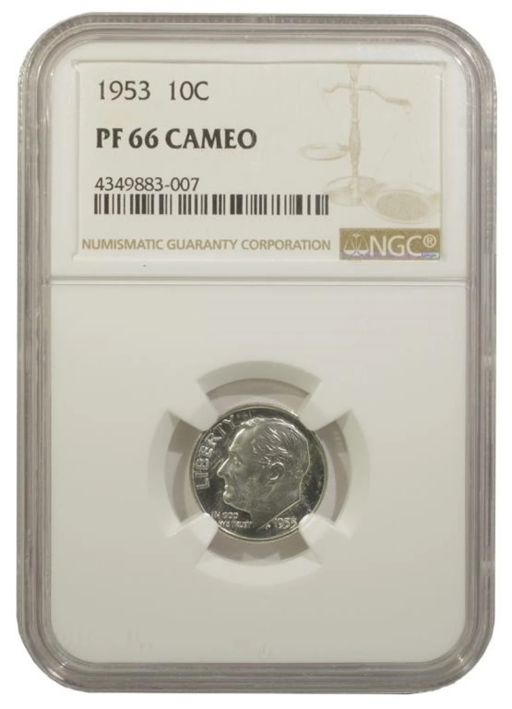 NGC Proof-66 CAMEO 1953 Dime