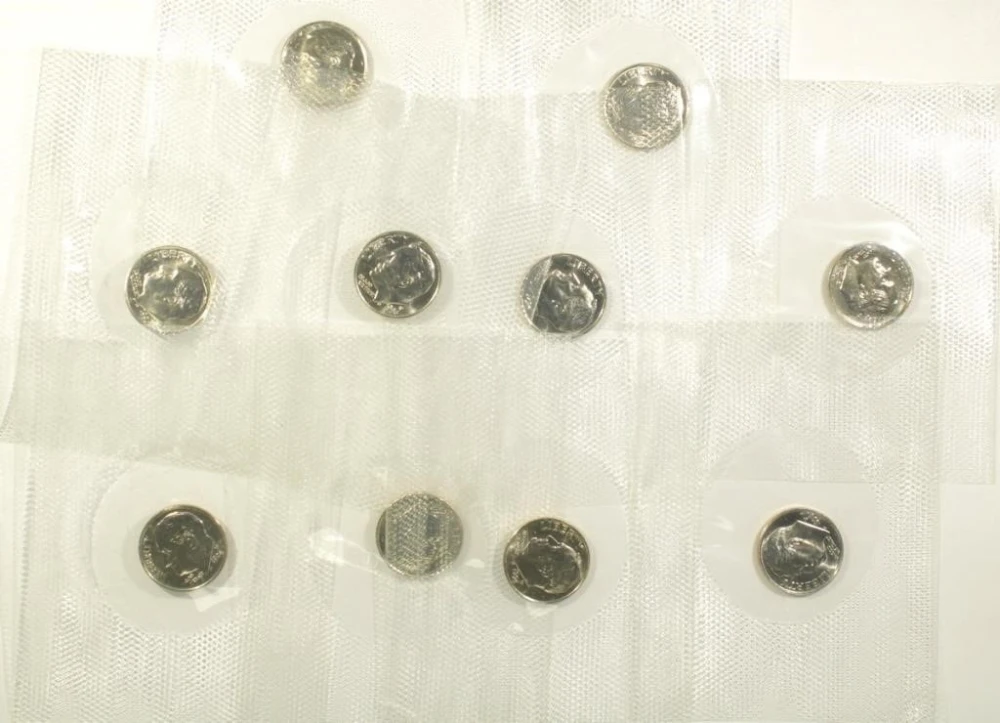 Group of BU 1996-W Roosevelt Dimes in Cellophane