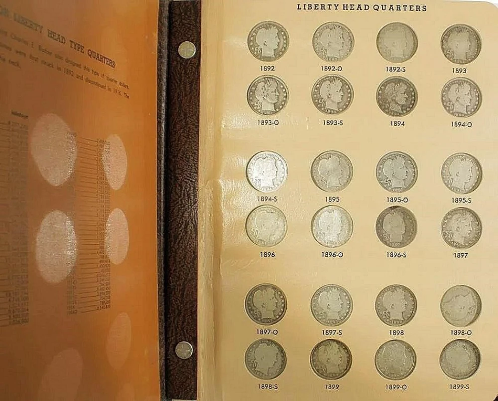 Near Complete Barber Quarter Set