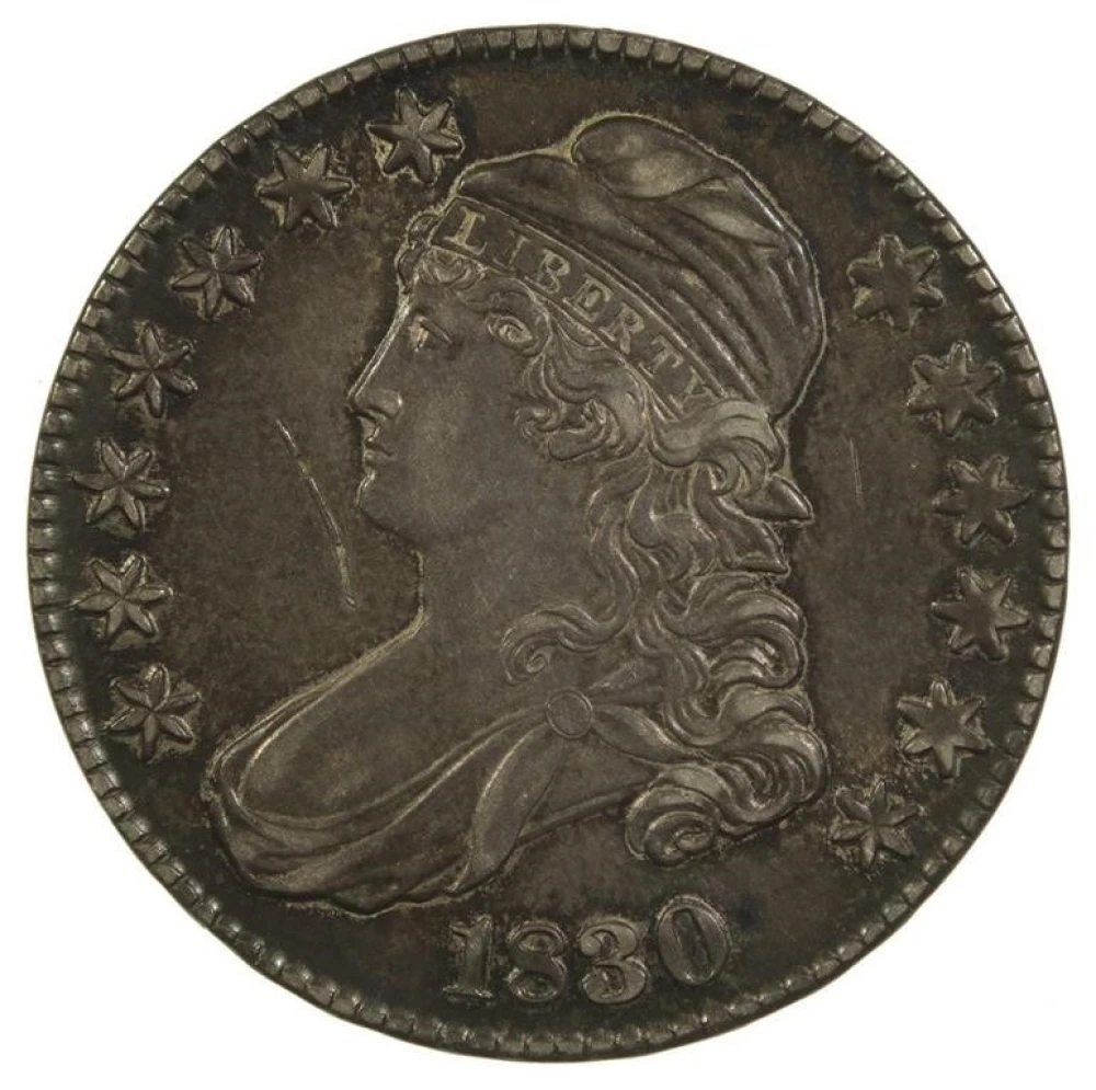 AU-50 1830 Half Dollar Error