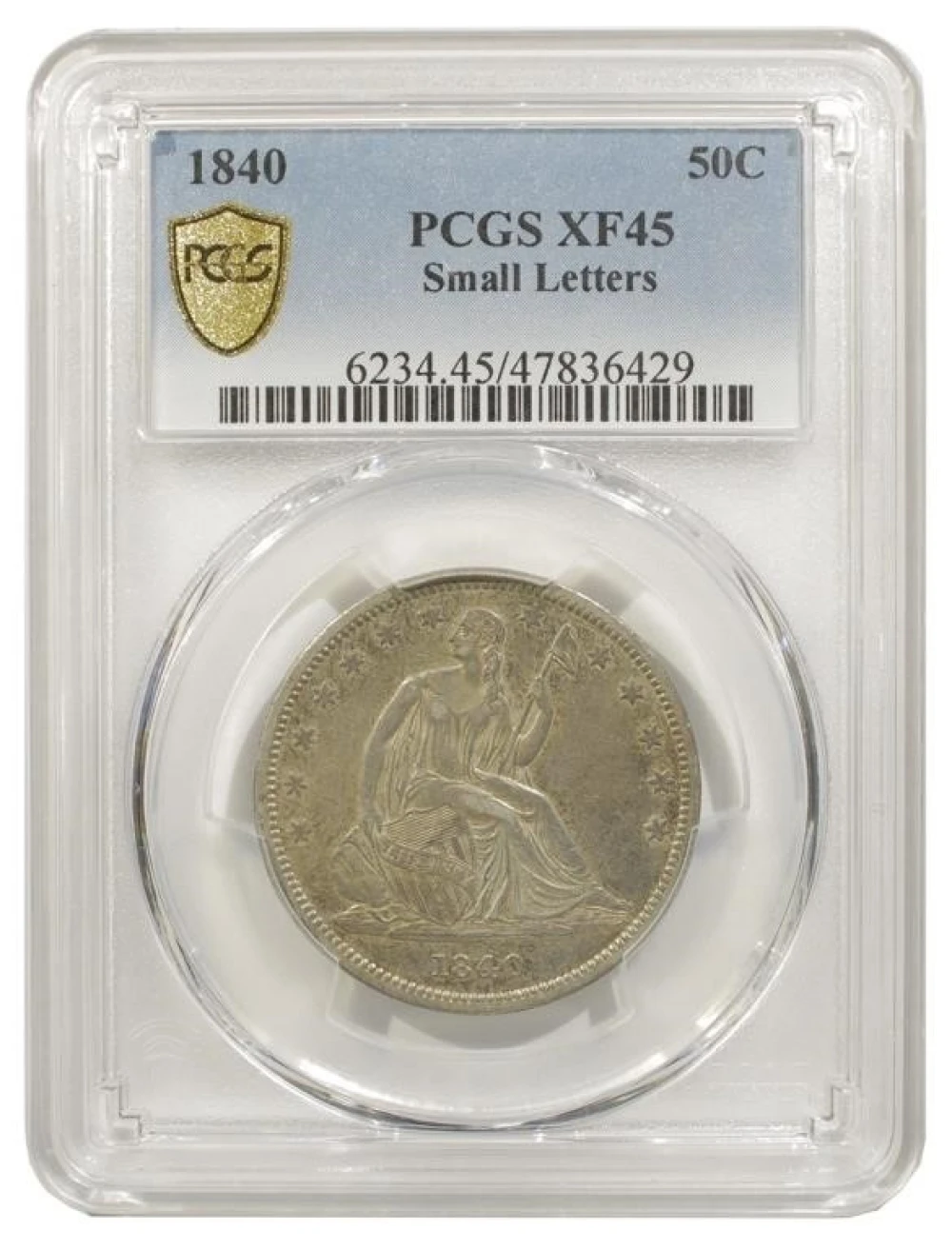 PCGS EF-45 1840 Half Dollar
