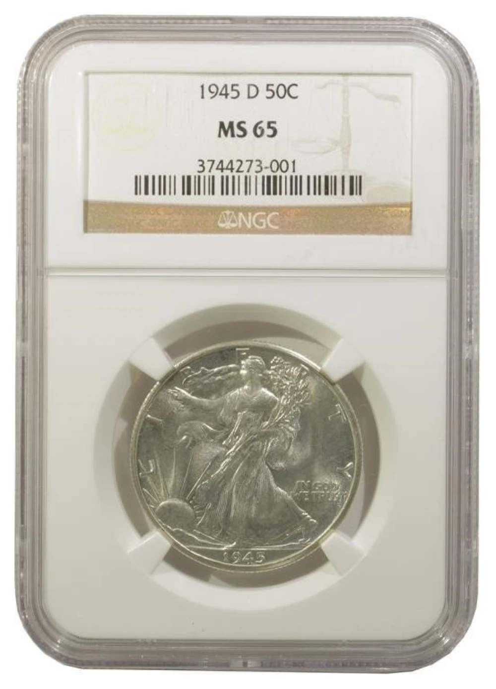 NGC MS-65 1945-D Half Dollar