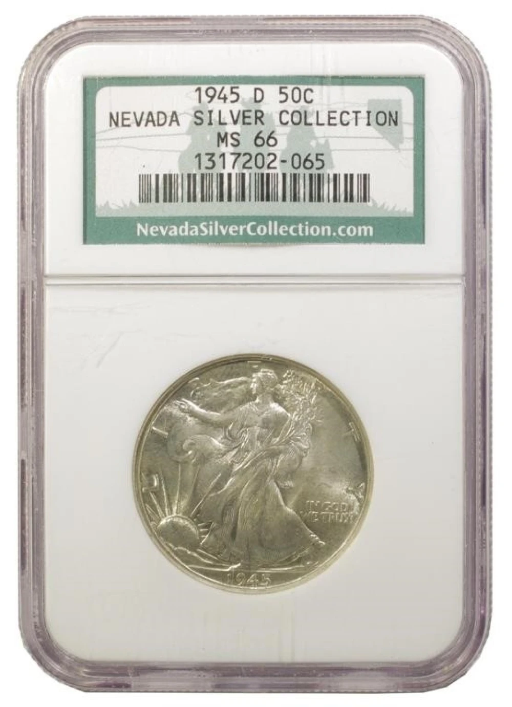 NGC MS-66 1945-D Half Dollar