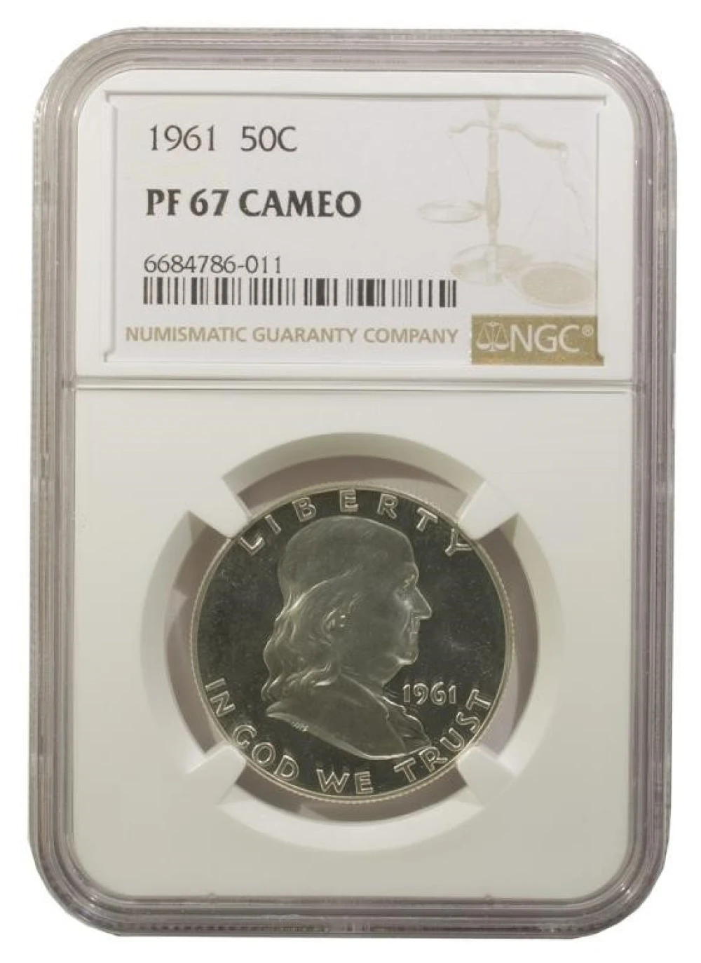 NGC Proof-67 CAMEO 1961 Half Dollar