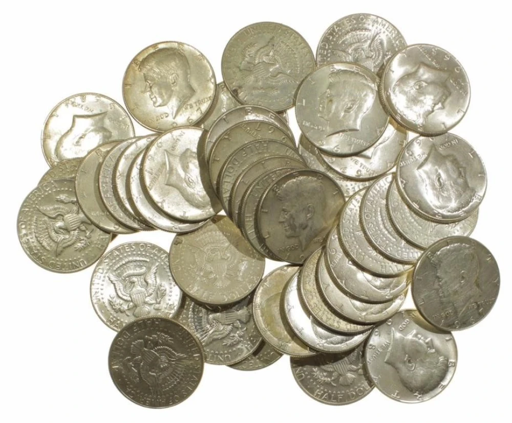 Two Rolls AU to UNC 40% Kennedy Half Dollars