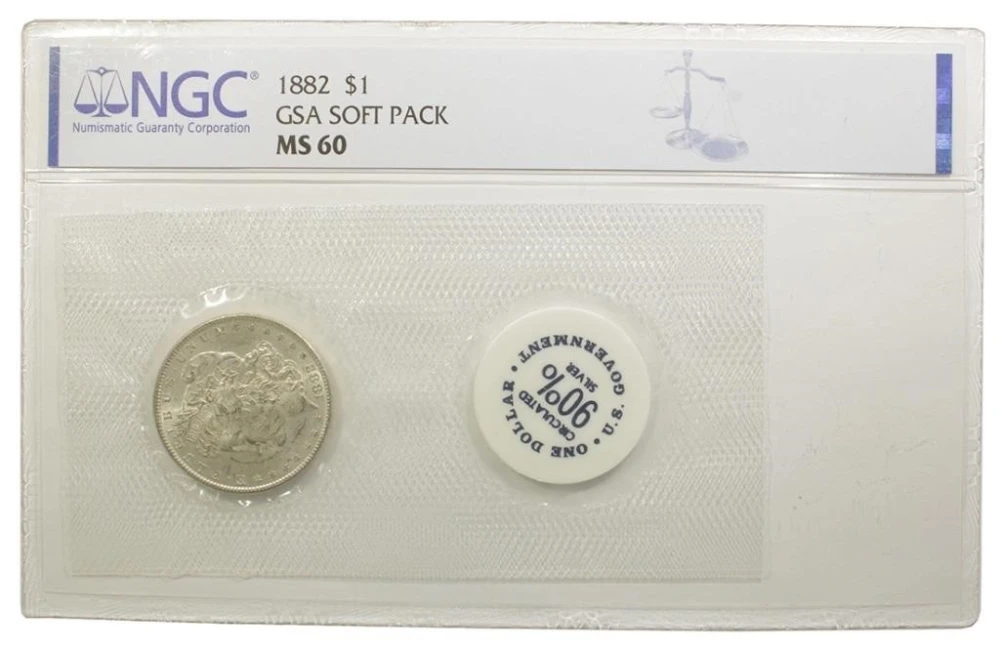 NGC MS-60 GSA Soft Pack 1882 Morgan $1