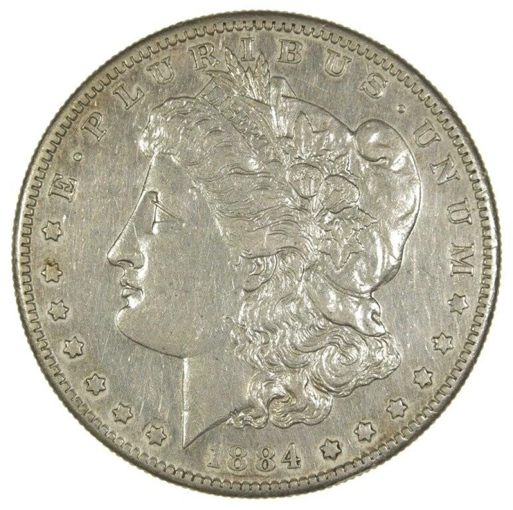 AU-50 Details 1884-S Morgan $1