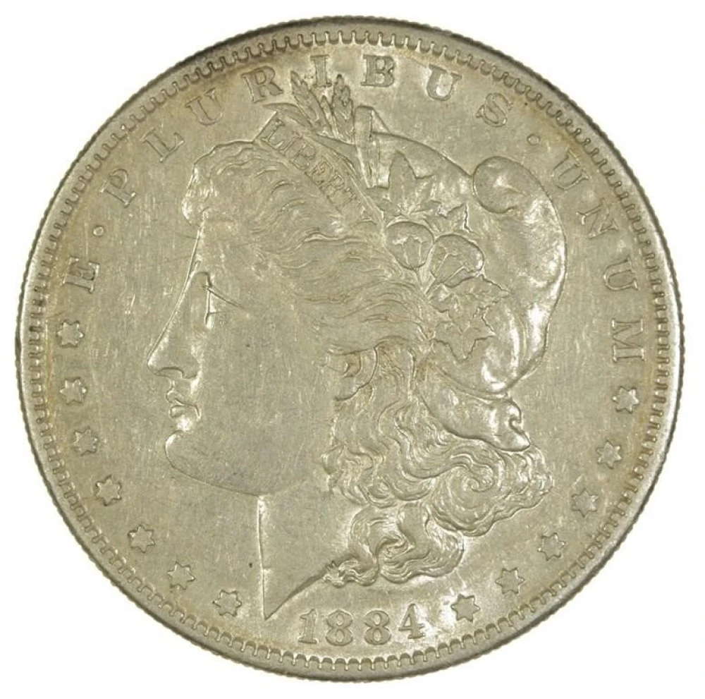 AU-50 1884-S Morgan $1