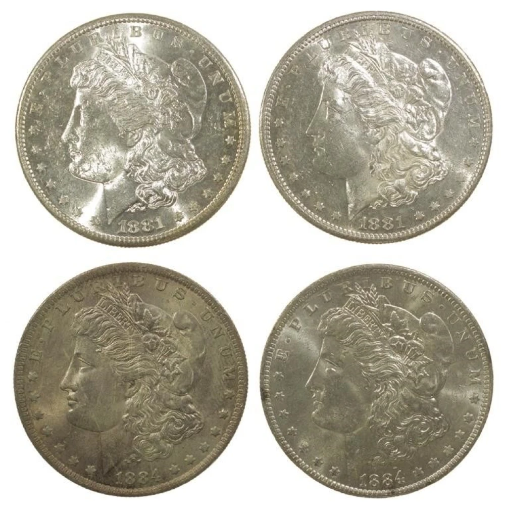 4 Piece BU Morgan $1 Lot