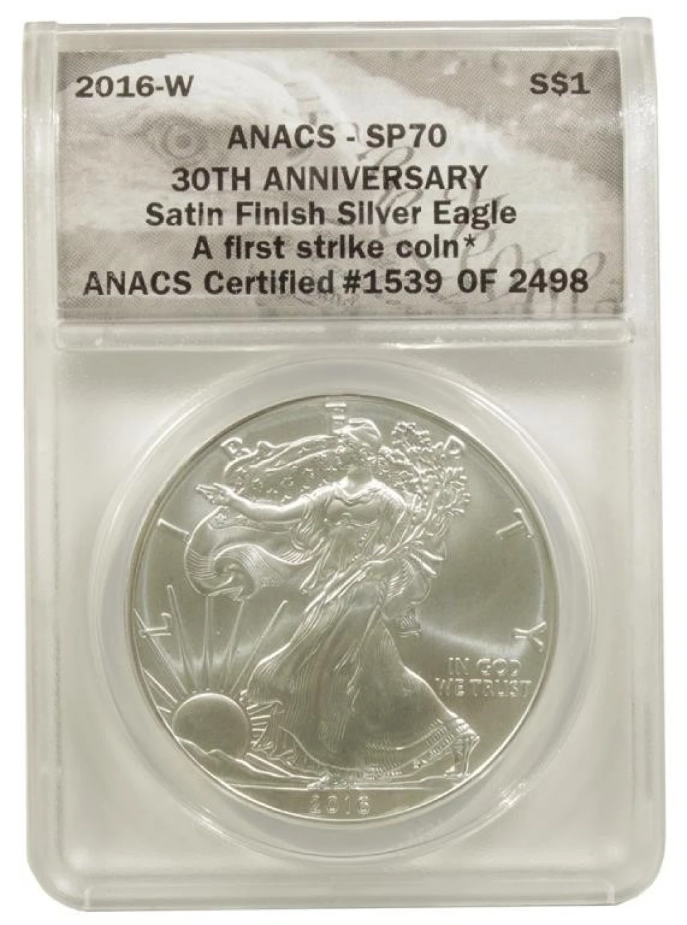 ANACS Specimen-70 2016-W American Eagle Silver $1