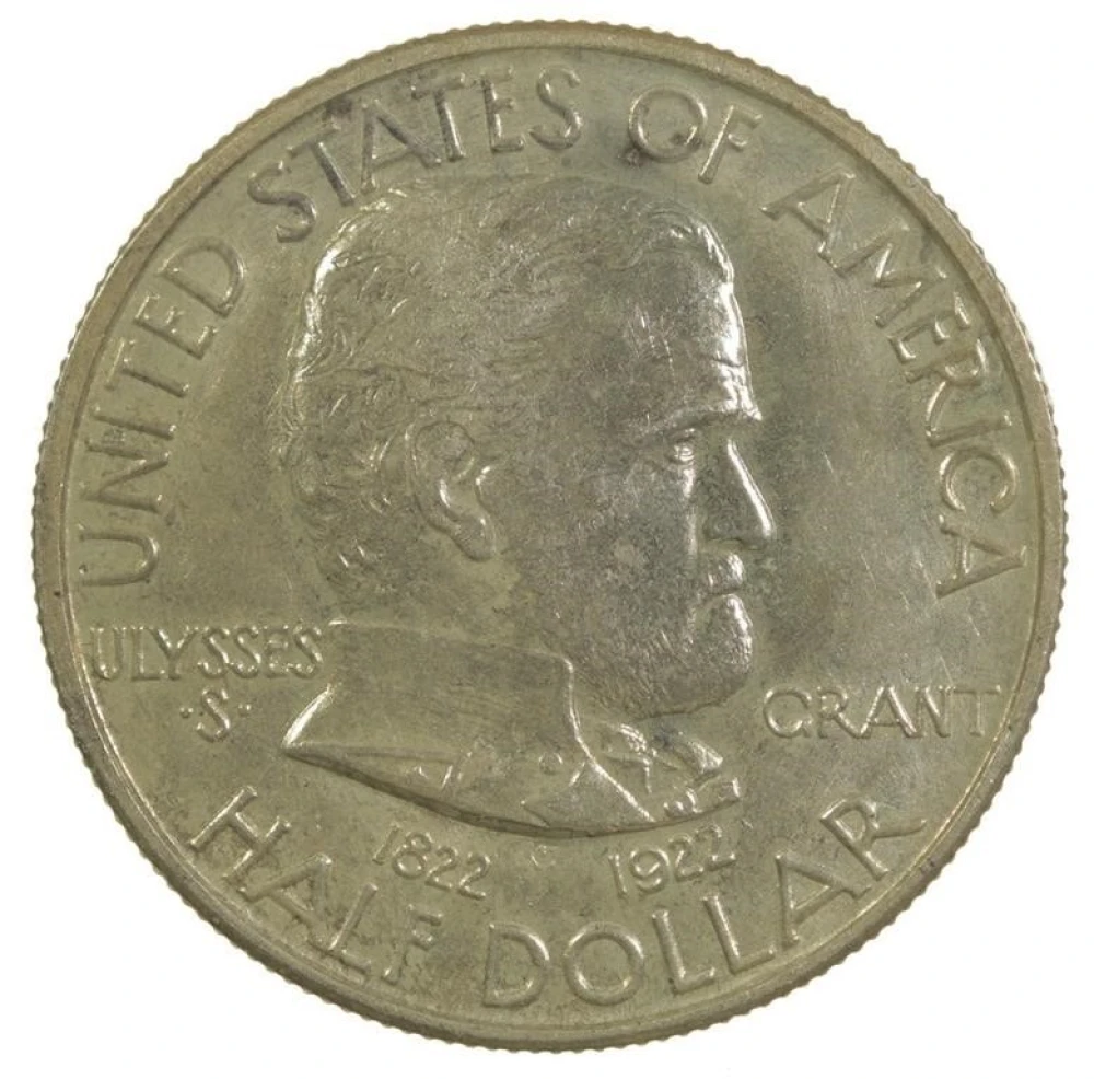 MS-60+ 1922 Grant No Star Half Dollar