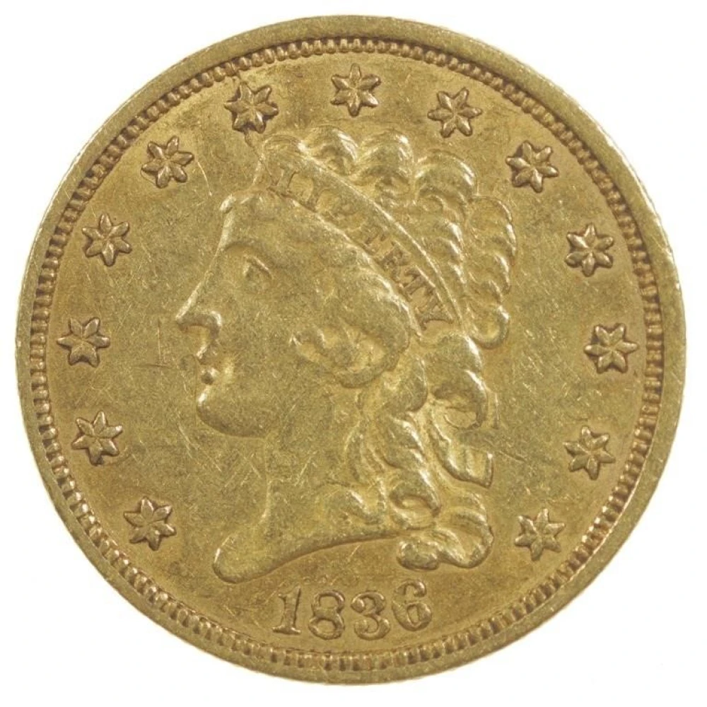 AU-50 1836 Classic Head Gold $2.50