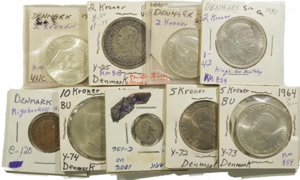 Denmark. Hoardlet of Dates and Denominations