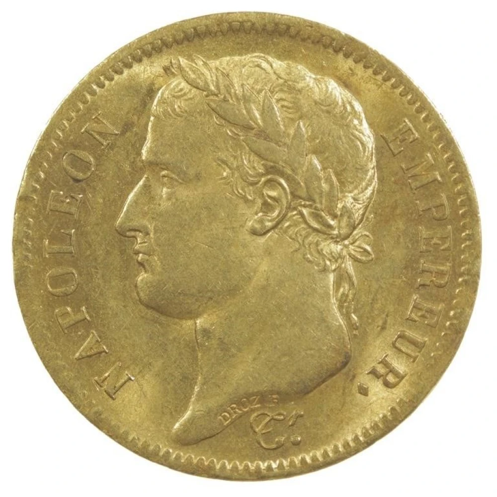 France. Empire. AU-58 Gold 1811-A 40 Francs