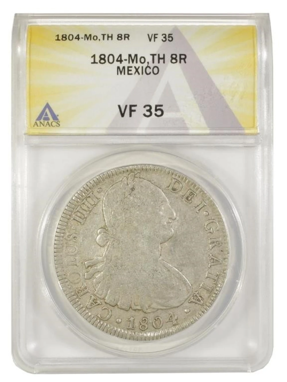 Mexico. ANACS VF-35 1804-TH 8 Reales
