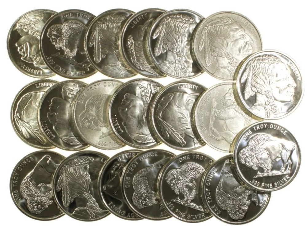 Roll of Indian/Buffalo Silver One Ounce Rounds