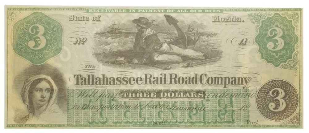 Florida. Tallahassee Rail Road Company $3