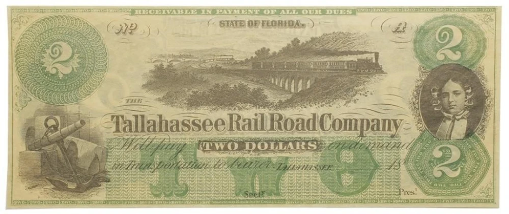 Florida. Tallahassee Rail Road Company $2