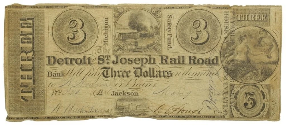 Michigan, Jackson. VG-Fine Rail Road $3