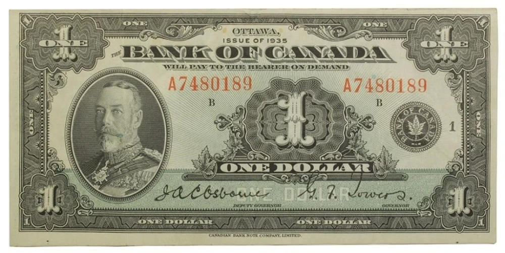 Canada. VF Series 1935 $1 Note