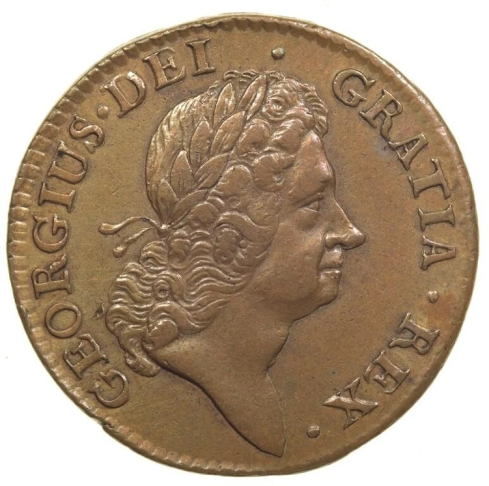 Minr Statt 1723 Wood's Hibernia Halfpenny