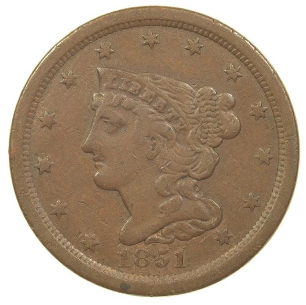 VF-20 1851 Half Cent